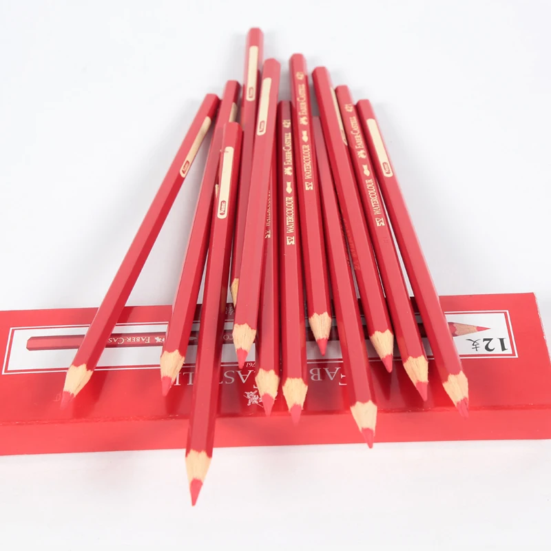 Водорастворимый цветной карандаш Faber Castell красного цвета 421 цветных карандашей