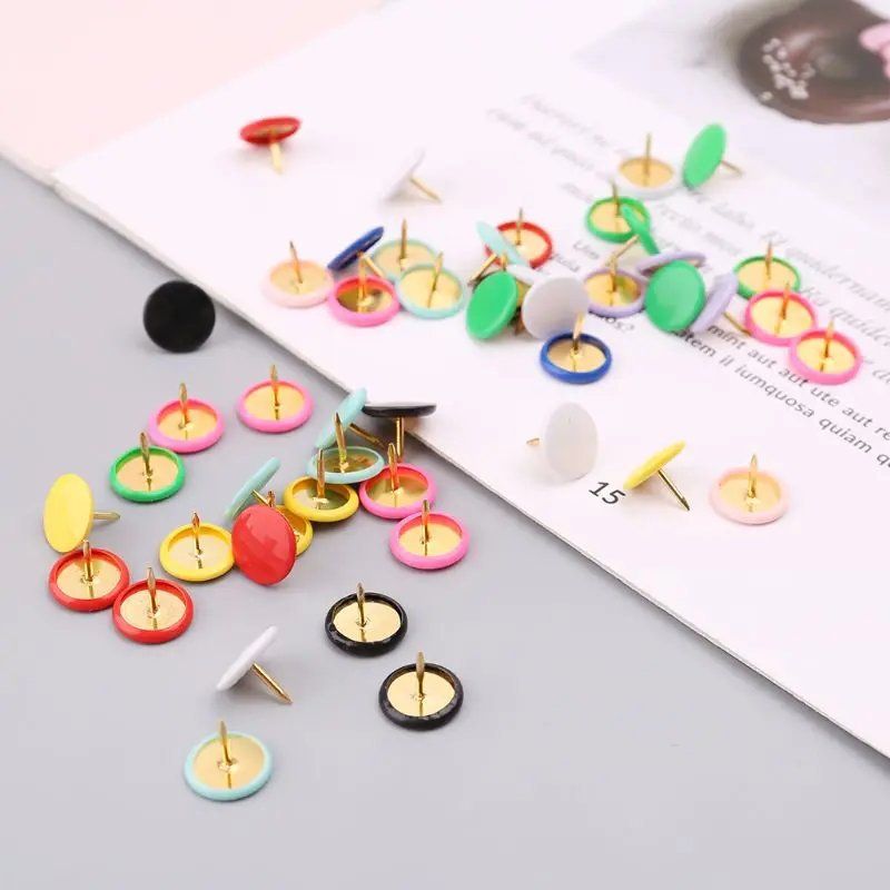 

300pcs Home Office Drawing Pins Pushpin Thumbtack Cork Board Push Pin Photo Wall Map Markers Mixed Color
