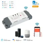 Двухканальный переключатель EWeLink для автоматизации умного дома, двухканальный модуль блокировки, дистанционное управление через приложение EWelink