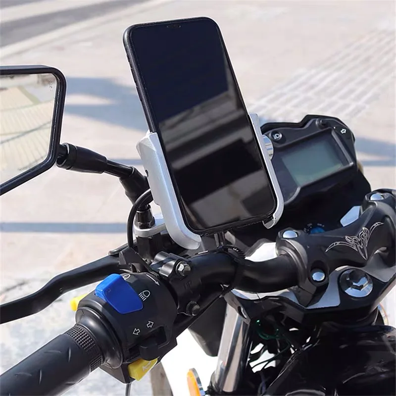 Аксессуары для мотоциклов руль зеркало заднего вида мобильный телефон держатель