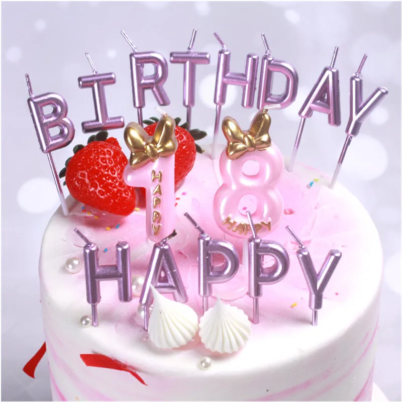 Детский подарок на день рождения свеча украшение торта цифровая девочка