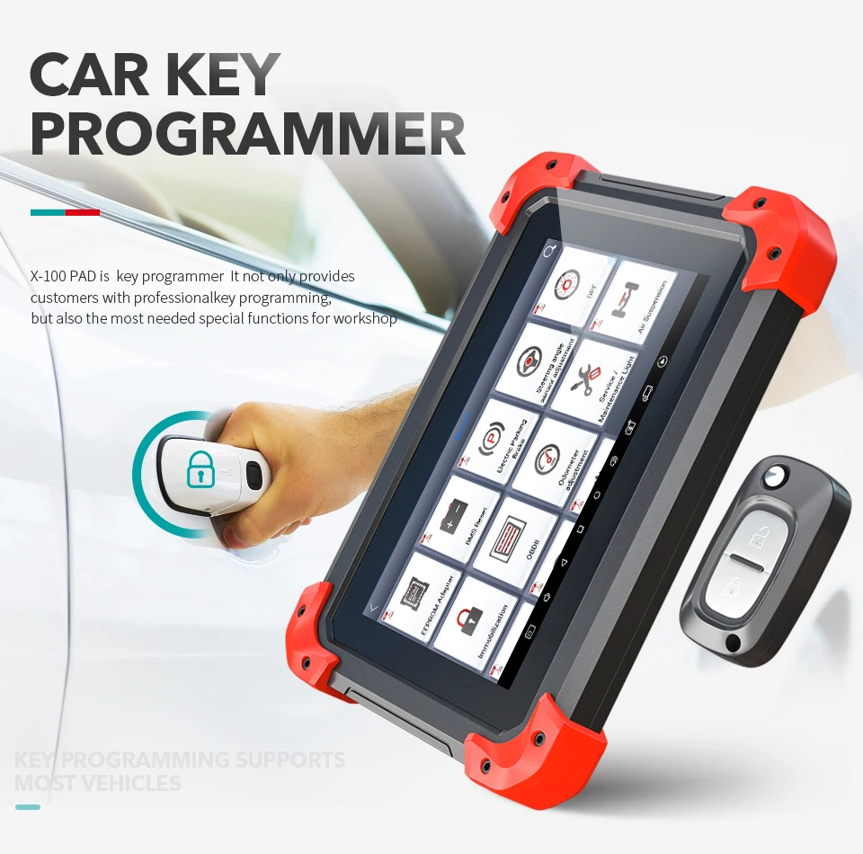 Автомобильный диагностический сканер Xtool X100 PAD obd2 считыватель кодов IMMO EPB DPF BMS