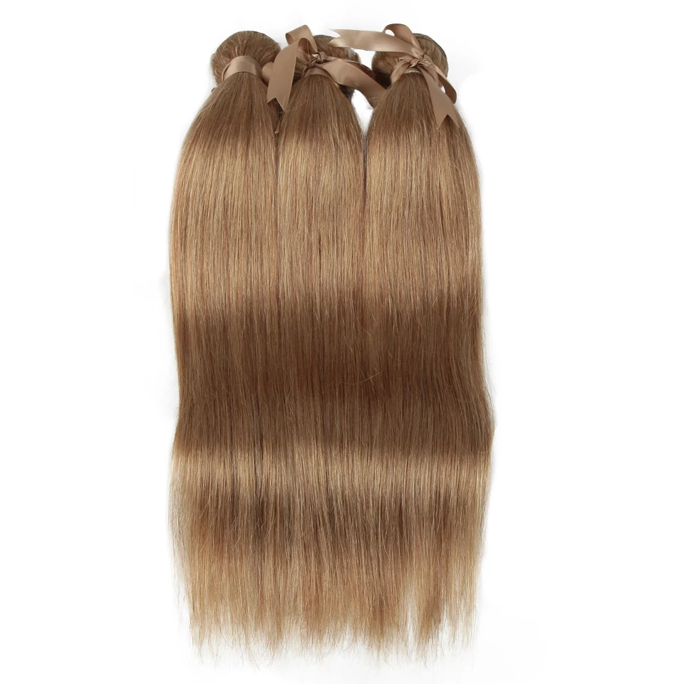 Прямые Волосы Remy Forte, пряди с закрытием, блонд, 30 пряди с закрытием, бразильские волосы, волнистые пряди, 3/4 пряди волос