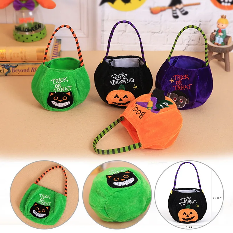 1 шт Хэллоуин украшения корзины для хранения Тыква трюк лакомство конфеты мешок