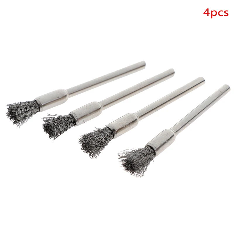 

1/4Pcs Steel Wire Brushes Polishing Wheel Brush for Tools Mini Brushed Burr Welding Metal Surface Pretreatment Grinding 50mm