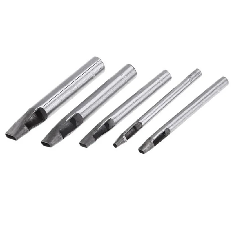 5 шт Дырокол Набор овальной формы кожа резак для работы кожи (4X6 мм 4X7 4X8 4X10 4X12