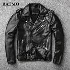 Мужская кожаная куртка BATMO, из натуральной овечьей кожи, приталенная, большого размера, PDD28, S-4XL