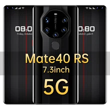 Mate 40 RS 7.3Inch Screen 5G Smart Phone 16+512GB High-Definition Game Large-Screen Video Call For Huawei Mate 40 RS Vivo Phone