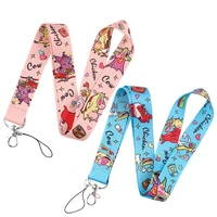chicken and cow neck strap lanyards id badge card holder keychain mobile phone strap gift ribbon webbing necklace decorations