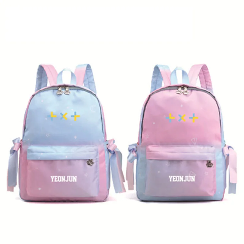 TXT Розовый Синий градиентный рюкзак Tomorrow X Together Concert Support YEONJUN SOOBIN BEOMGYU TAEHYUN