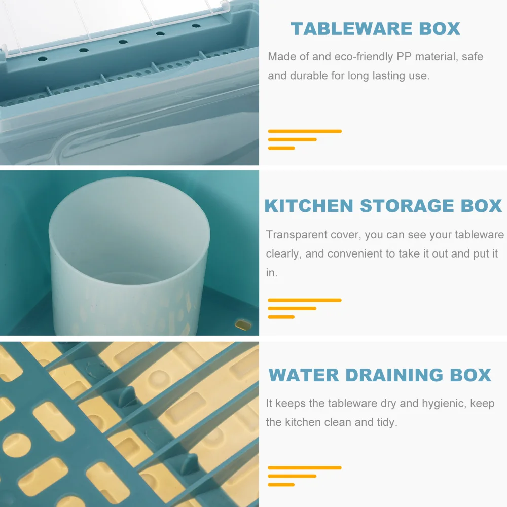 

1pc Tableware Box Household Kitchen Water Draining Cutlery Chopsticks Box