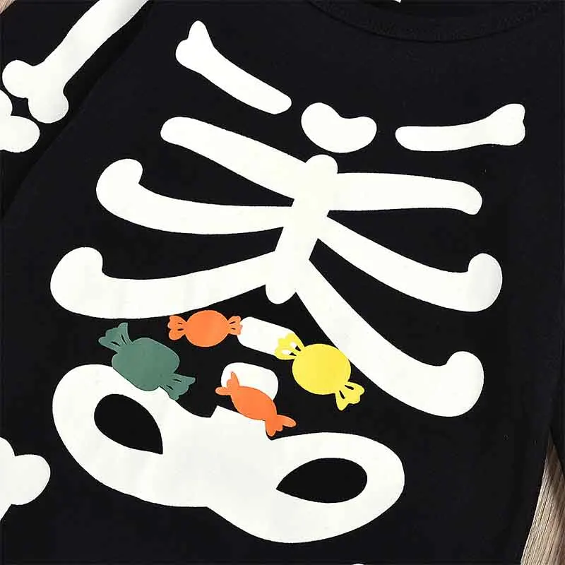 Новые комбинезоны на Хэллоуин из 2 предметов для новорожденных мальчиков и