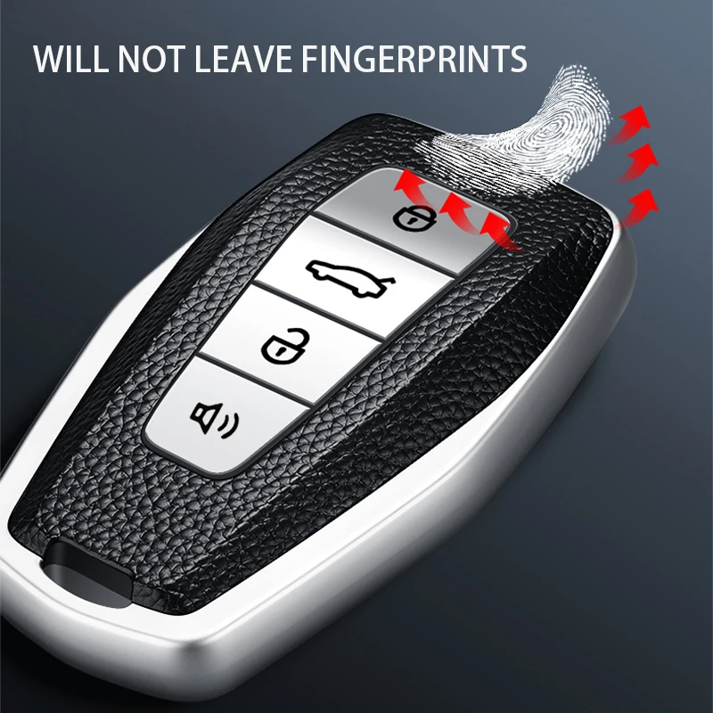 ТПУ + кожаный чехол для автомобильного пульта дистанционного управления