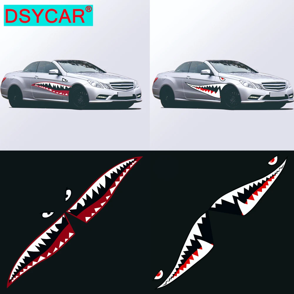 DSYCAR 1 пара наклеек в виде Зубов Акулы графическая наклейка s виниловые наклейки