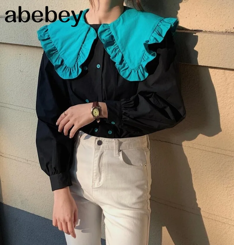 Женская Свободная блузка в стиле пэчворк пуловер с длинными рукавами и