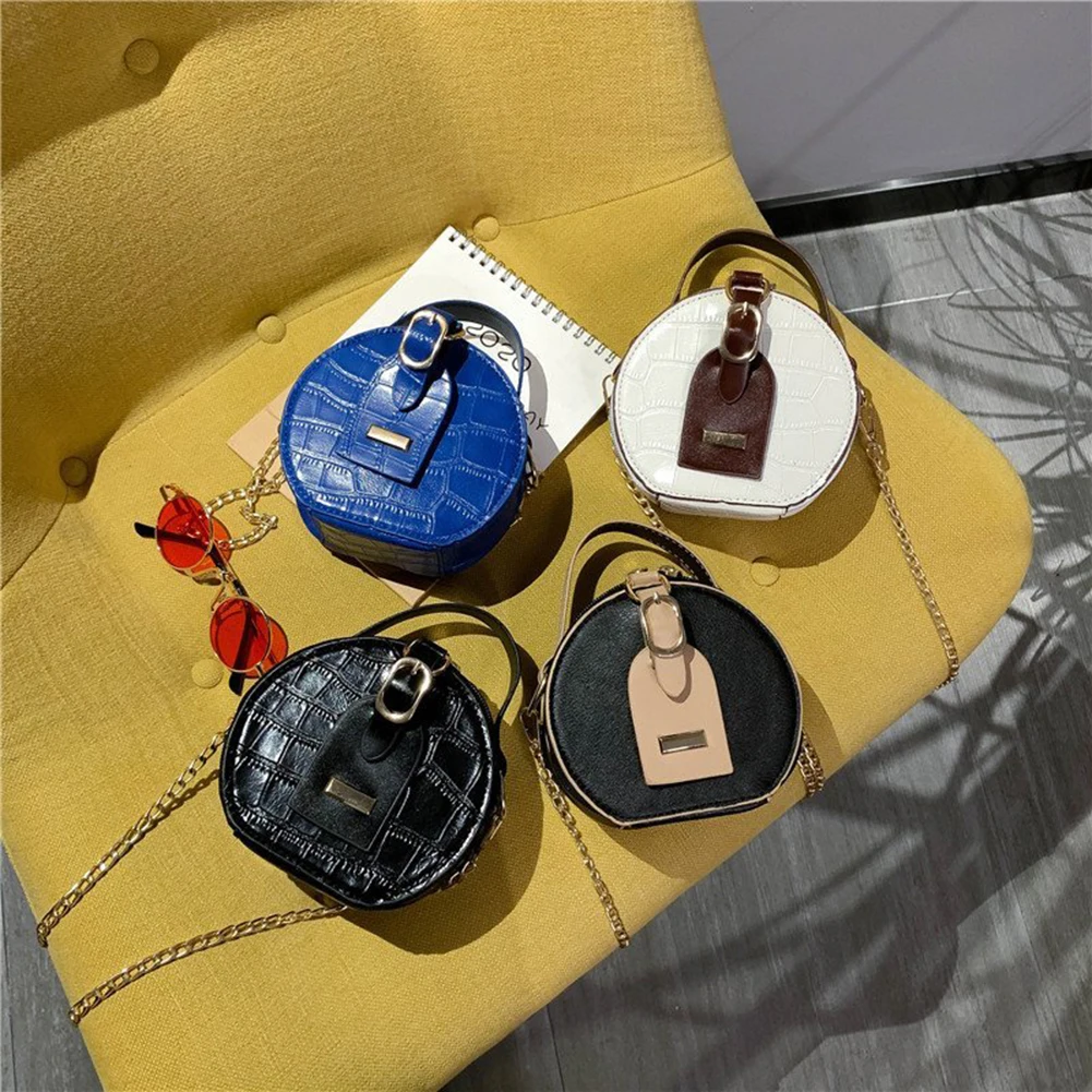 

Женские сумки через плечо Rretro, круглая мини-сумка-тоут, Классическая текстура, нежная креативная Дизайнерская кожаная сумка через плечо с к...