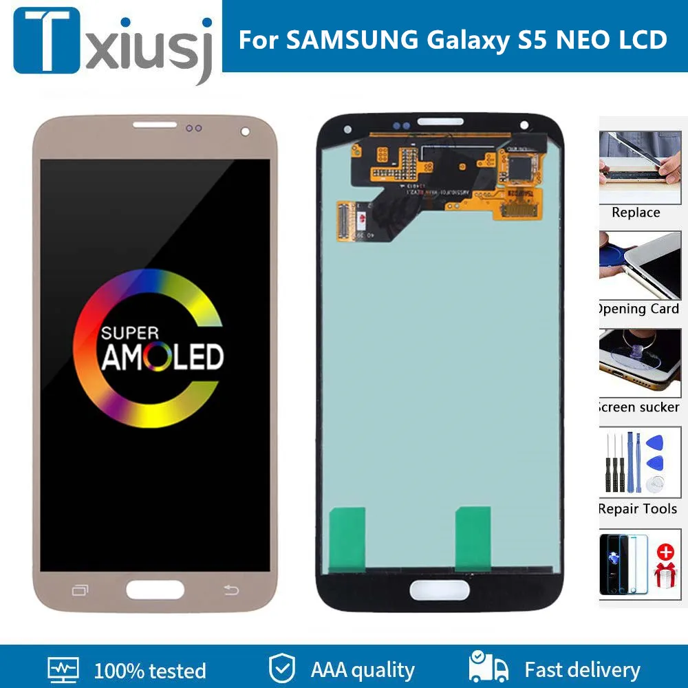 

Super AMOLED For SAMSUNG Galaxy S5 NEO LCD Digitizer Display Touch Screen For Samsung S5 NEO G903 Display SM-G903M G903F
