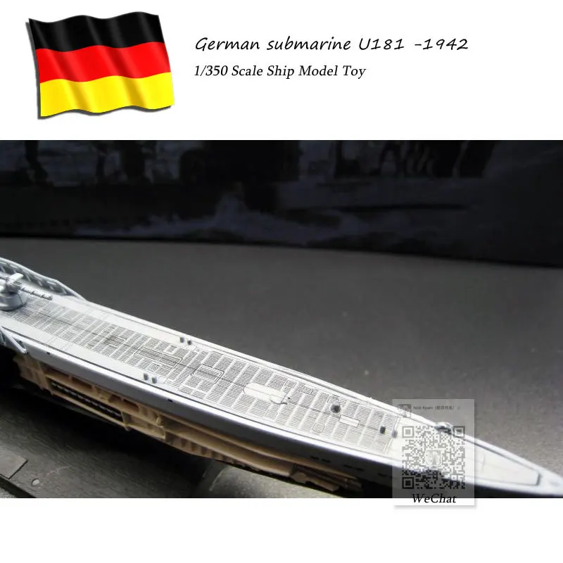 ATLAS 1/350 масштаб военная модель игрушки Вторая мировая война немецкий IXD2 u-лодка подводная лодка U181-1942 литая под давлением металлический военный корабль игрушка