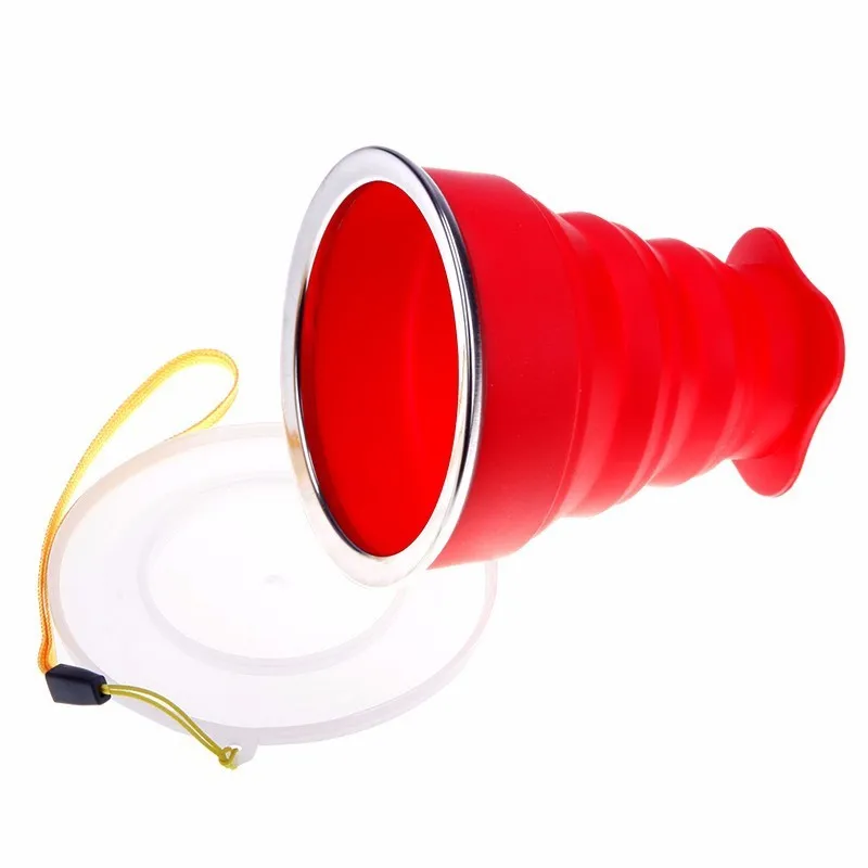 Portable Silicone Retractable Folding Cup Telescopic Collapsible Easy Carry Folder Water Travel Camp Bottles | Дом и сад