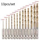 13 шт.компл. набор сверл с шестигранной ручкой, мини-инструмент для ремонта фото