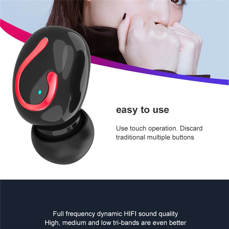 Беспроводные наушники Q67 Bluetooth 5 0 TWS Спортивная гарнитура для режима свободные