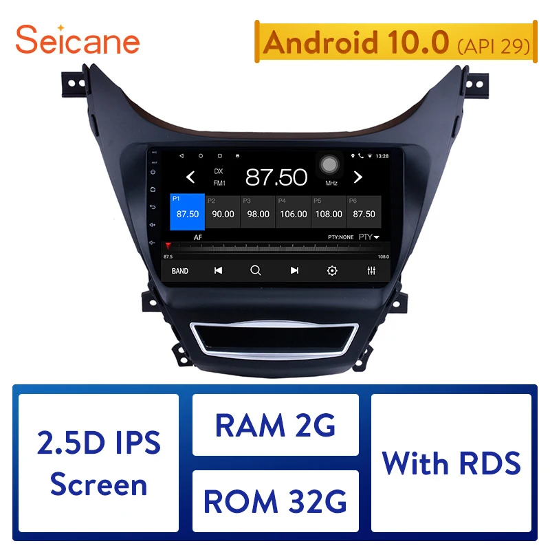 

Seicane 9-дюймовый Android 10,0, 2 Гб ОЗУ, автомобильный радиоприемник с навигацией GPS стерео блок, плеер для 2008 Hyundai Elantra с поддержкой цифрового ТВ TPMS