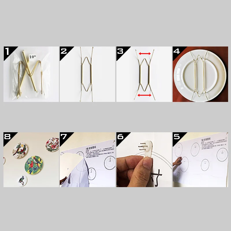 Black and white animal ceramic hanging plate wall decorative dish home decor crafts room decoration | Дом и сад