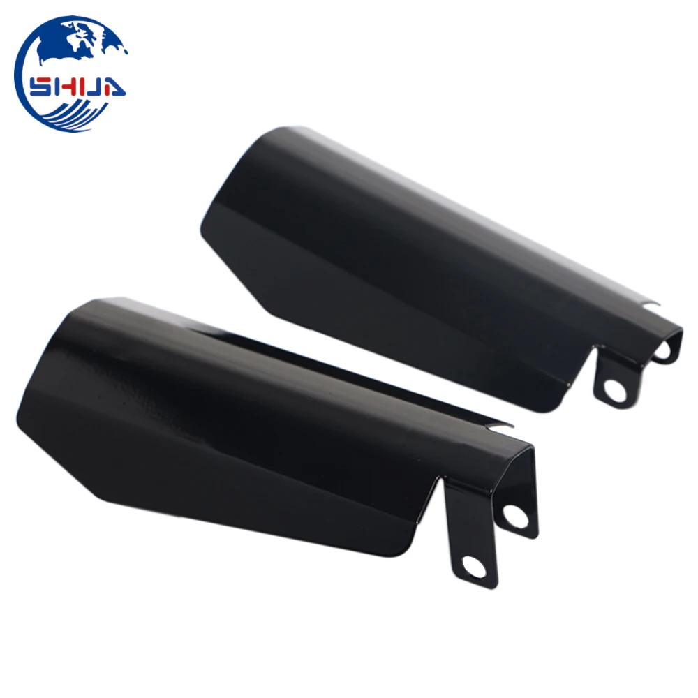 1 пара глянцевых черных защитных накладок из нержавеющей стали для Harley Dyna Touring Street