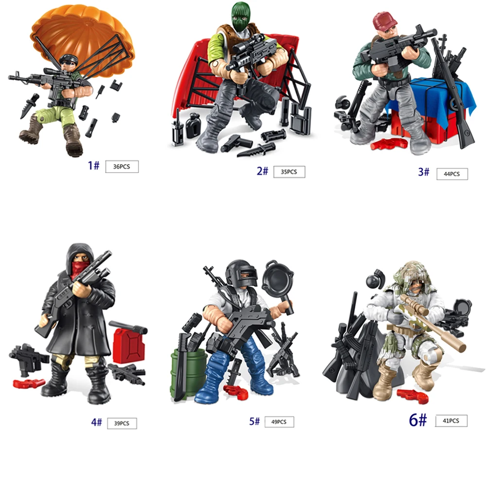 Боевой солдат ABS с оружием шарнирные блоки военная фигурка джедая игрушка для