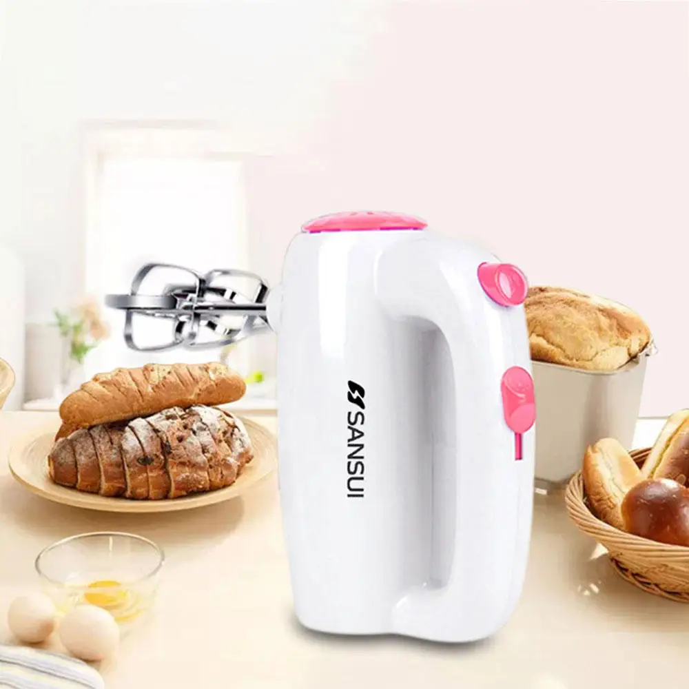 

SANSUI S52 220V Mini Egg Beater Electric Mixer Hand-Held Egg Blender With 4 Different Type Stirrer Cream Cake Mixer Kitchen Tool