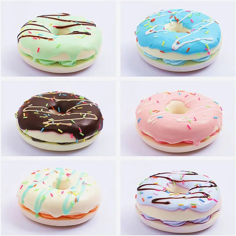 

Double Jam Circle Bread Squishy Toy Squeeze Squishi Toy Slow Rising Stress