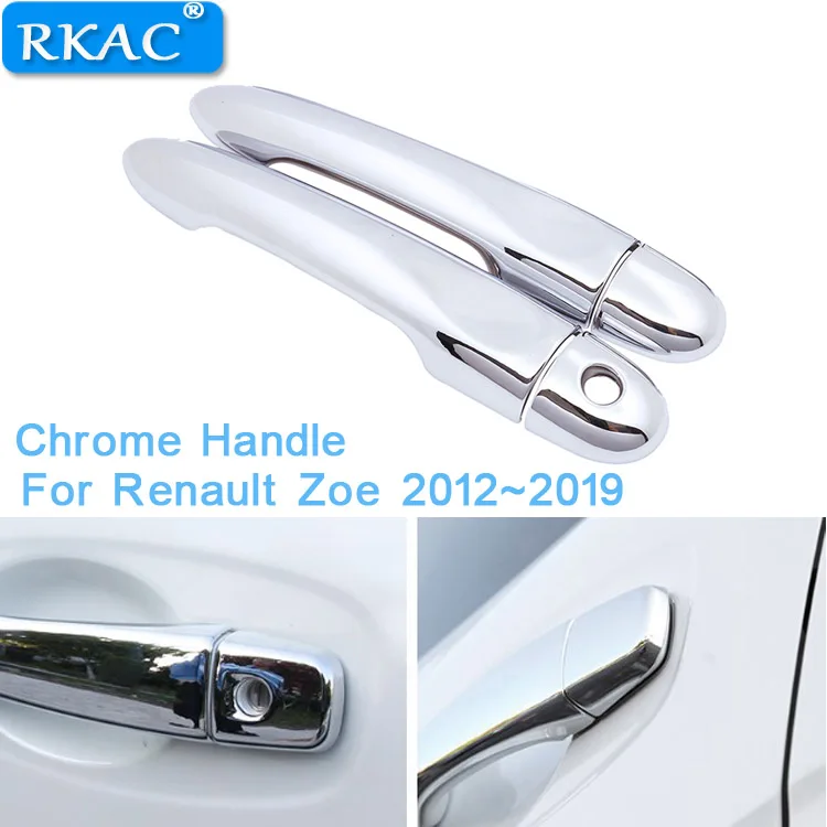 Для Renault Zoe Z.E 2012 ~ 2019 хромированные внешние дверные ручки крышки наклейки на