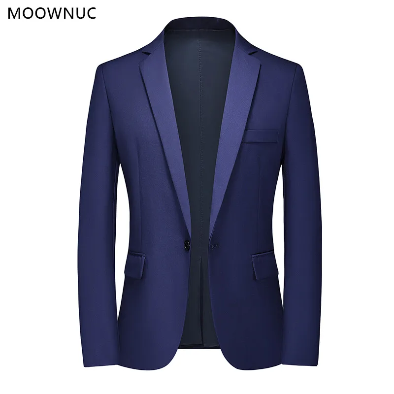 

Новинка весна-осень 2021, Мужская модная однотонная деловая повседневная куртка, мужское приталенное офисное платье, высококачественное пальто размера меньше