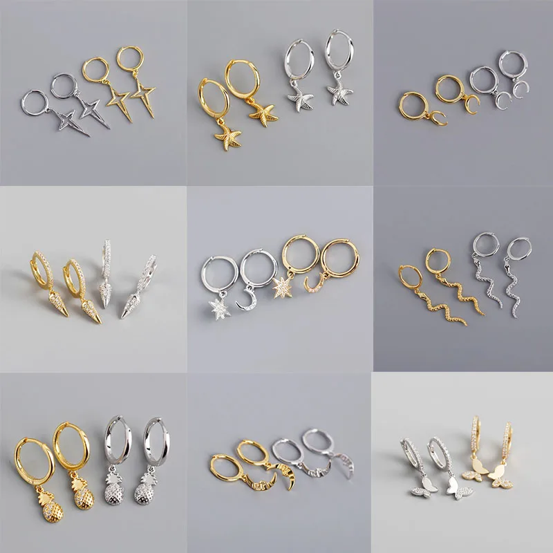 

Женские серьги-кольца геометрической формы, серебро 925 пробы