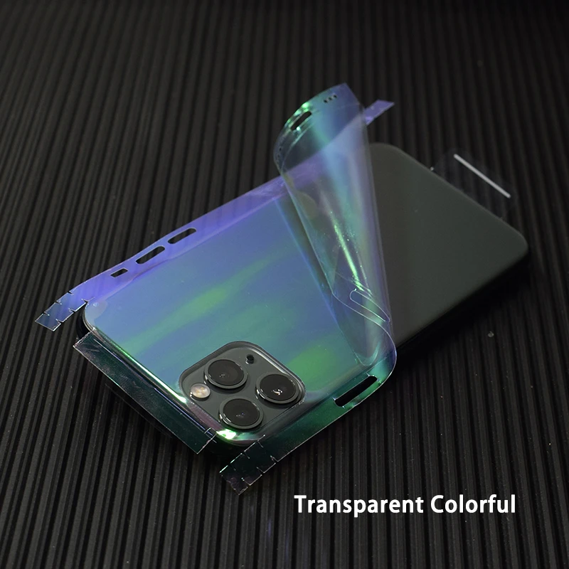Прозрачная 3D пленка из углеродного волокна, пленка для телефона, задняя наклейка для iPhone 11 Pro XS MAX XR X 8 7 6 6S Plus, прозрачная наклейка