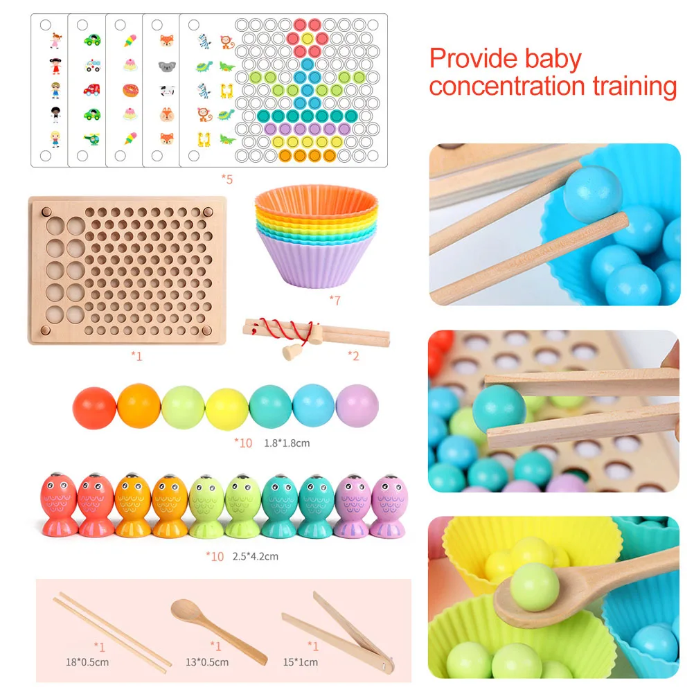 Детский Магнитный креативный рыболовный зажим с бусинами игрушка для тренировок