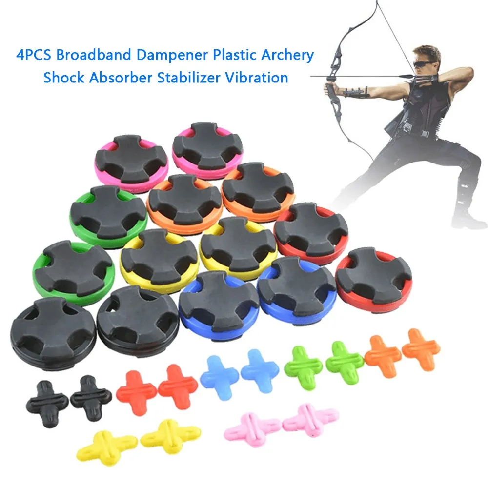 

4PCS Broadband Dampener Plastic Archery Shock Absorber Stabilizer Vibration