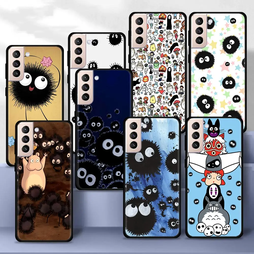 

Spirited Away Inspired Soot Sprites Phone Case for Samsung Galaxy S20 FE S21 Ultra S10e S10Lite S10 S9 S8 Plus S7 Cover Coque