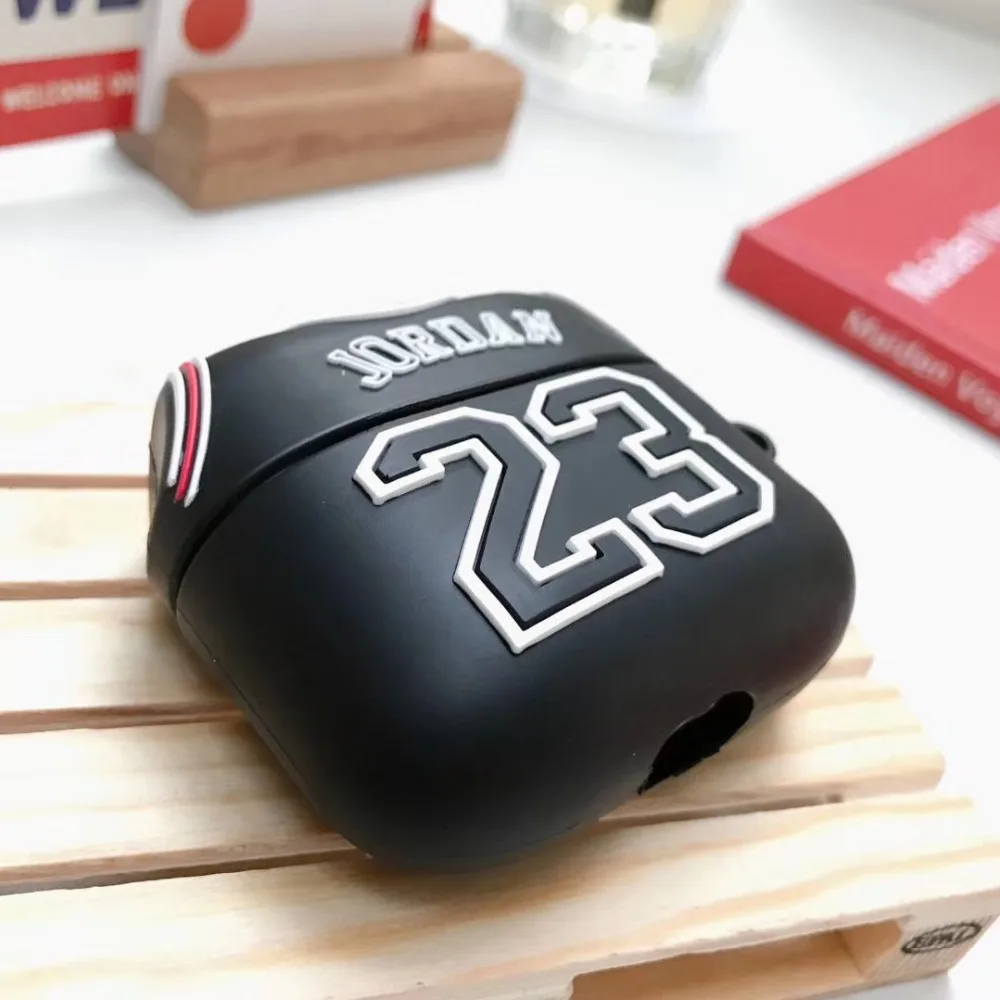3D Jordan 23 Баскетбол одеть наушники гарнитуры интимные аксессуары силиконовый защитный чехол для Airpods беспроводной Bluetooth сумки для гарнитур