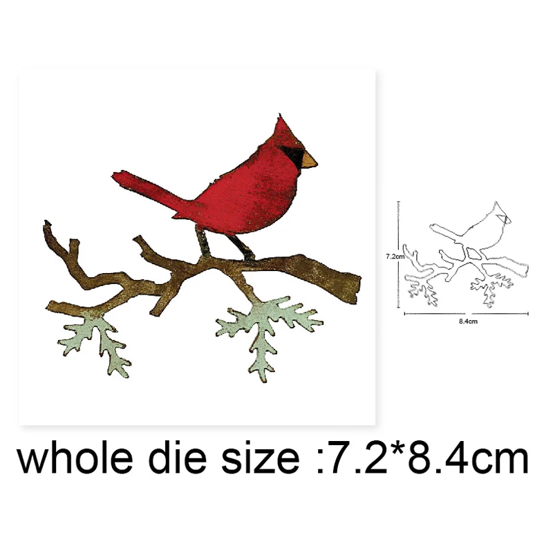 

2020 new Metal dies Bird on Branch Cutting Dies Diy Scrapbooking dies Decoration Embossing Album Paper Card Making Craft Dies