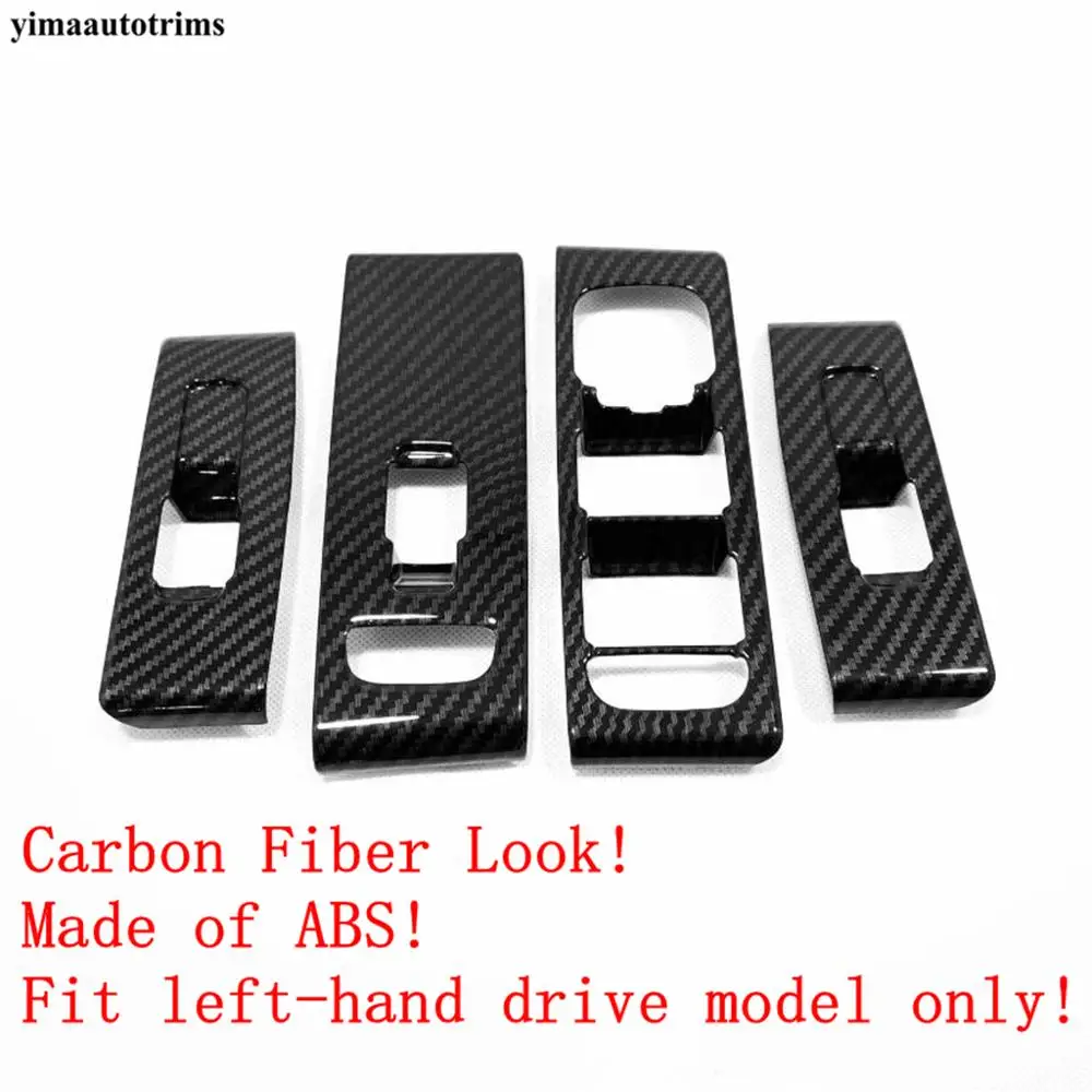 

Matte / Carbon Fiber Accessories For VOLVO XC40 2018 - 2021 Inner Door Armrest Window Lift Button Control Panel Cover Trim