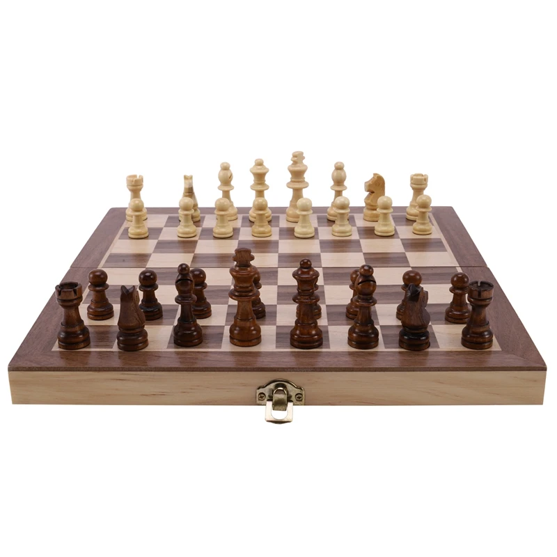 

Шахматная деревянная шахматная доска из цельного дерева, складная шахматная доска, Высококачественная головоломка, шахматная игра
