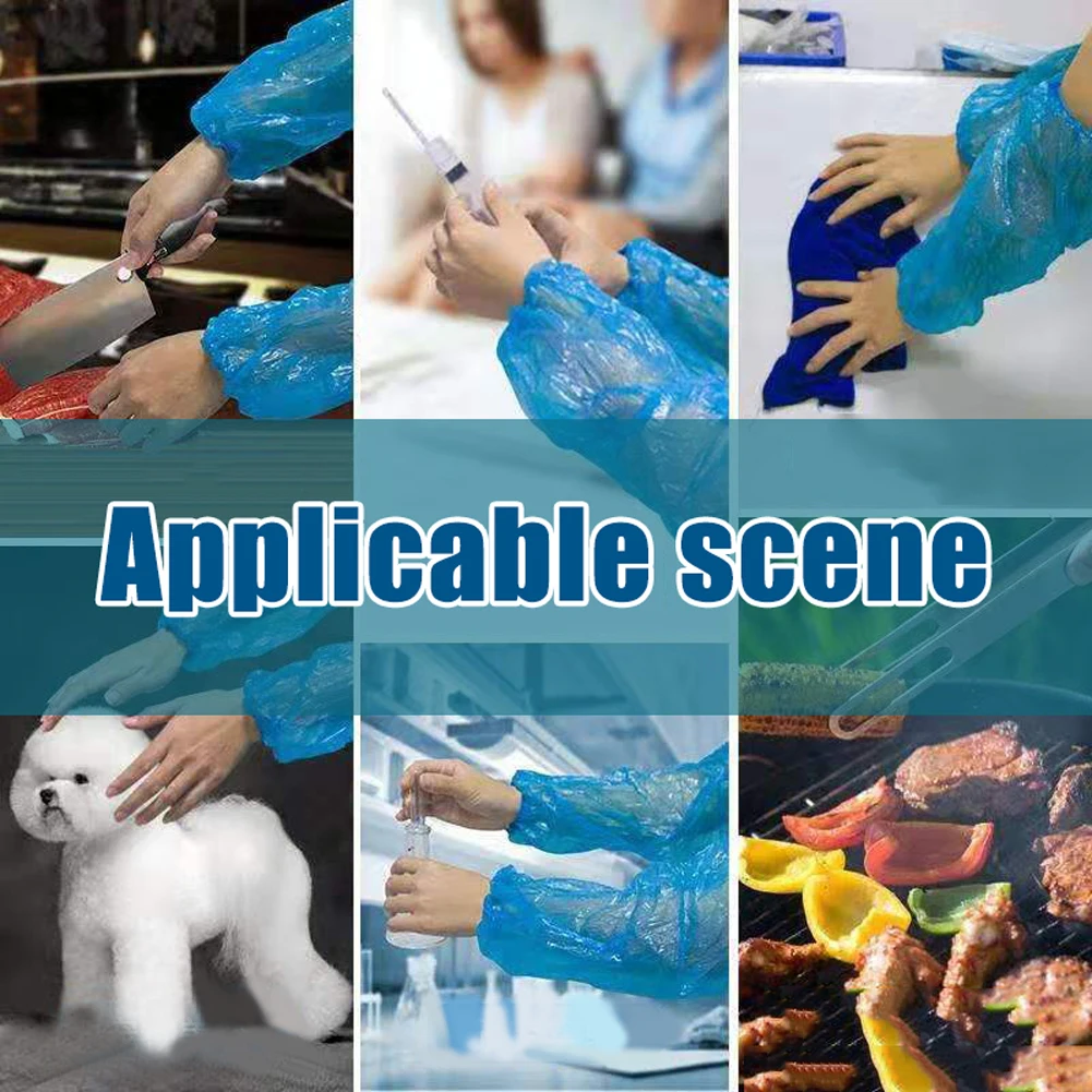 Одноразовые защитные нарукавники 100 шт. прочные салонные пластиковые для отеля