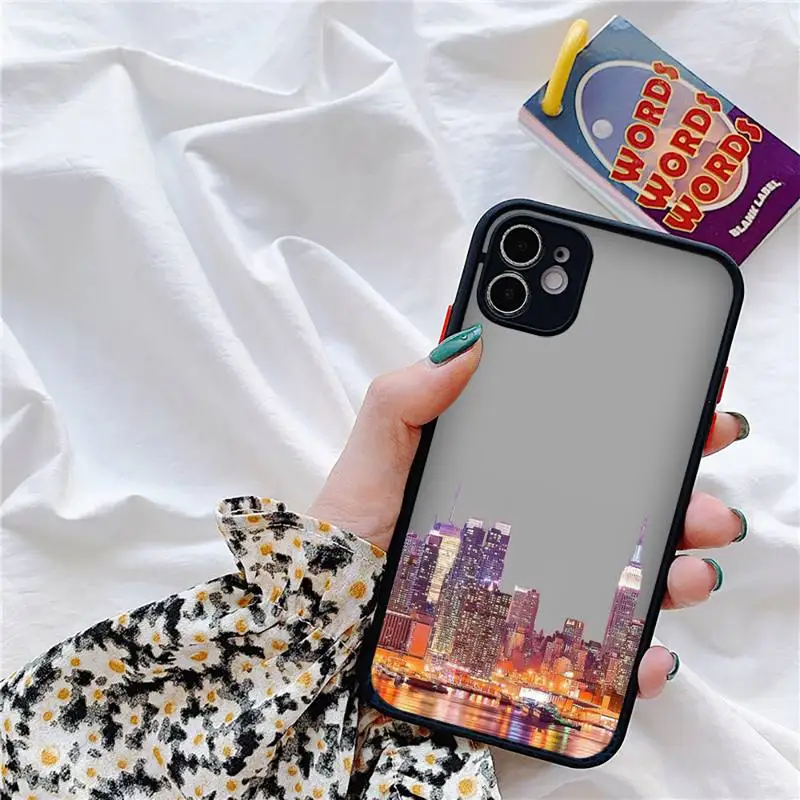 

NYC NEW YORK street Phone Case matte transparent For iphone 7 8 11 12 plus mini x xs xr pro max cover