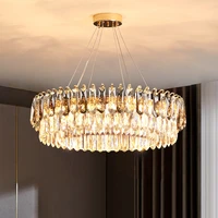 luxury dining room oval e14 led pendant lights plate gold steel led pendant lamp k9 crystal luminarias hanging lamp fixtures