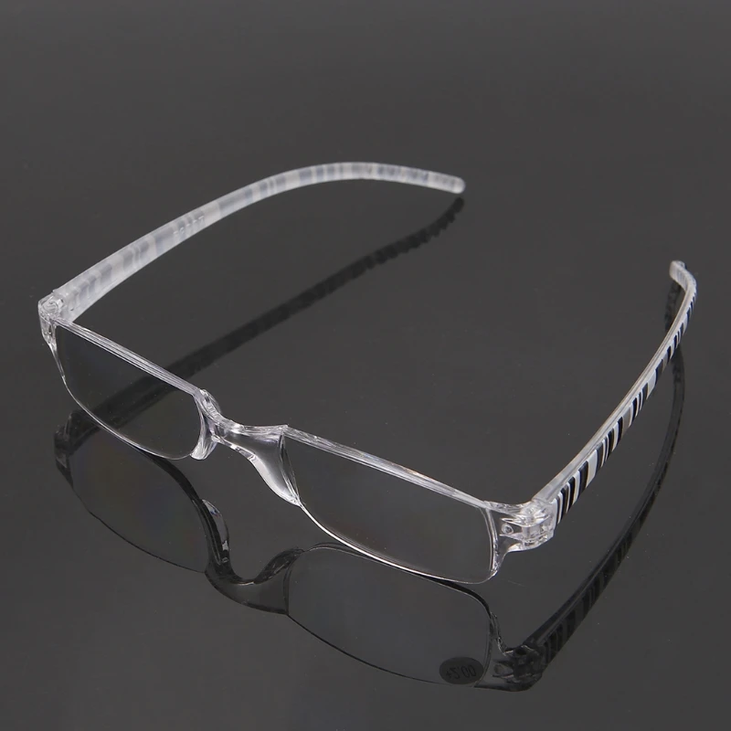 

Unisex Clear Stripe Rimless Flexible Reading Glasses Eyewear Reader +1.00 ~+4.00