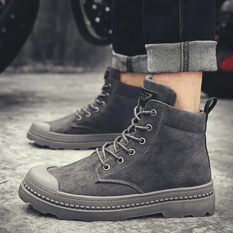 

New Boots Men Winter Snow Boots Men Safety Boots Male Outdoor Activity Sneakers Boots Warm Lace Up High Top Fashion Shoes *8817