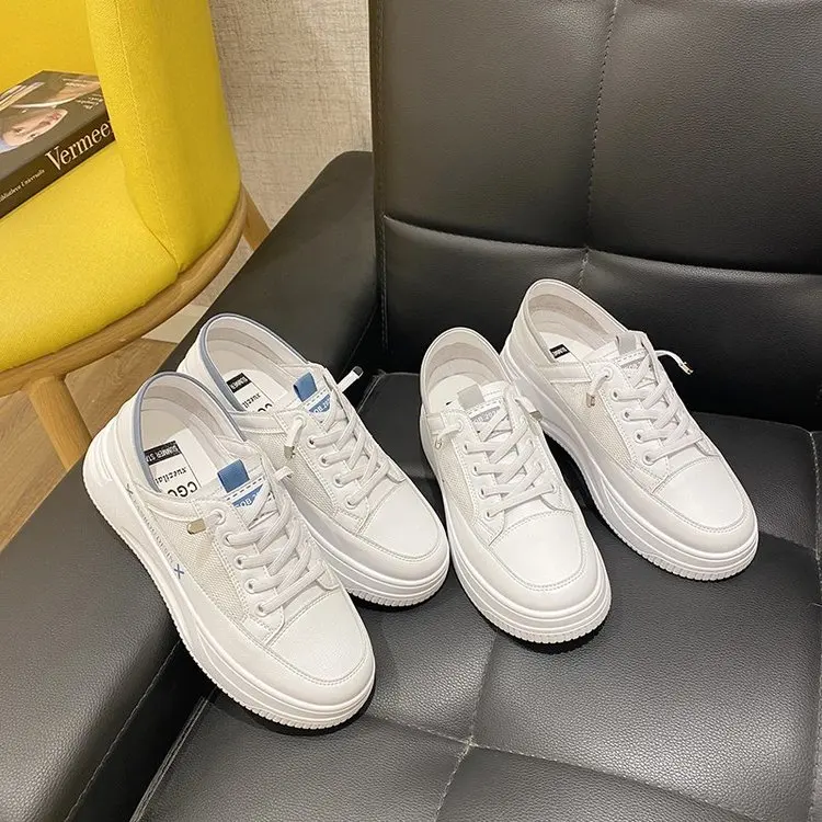 

2021 New Fashion Spring New Fashion Casual Pure Color Mesh Breathable Women Casual Shoes Sports Shoes Women Flat Shoes