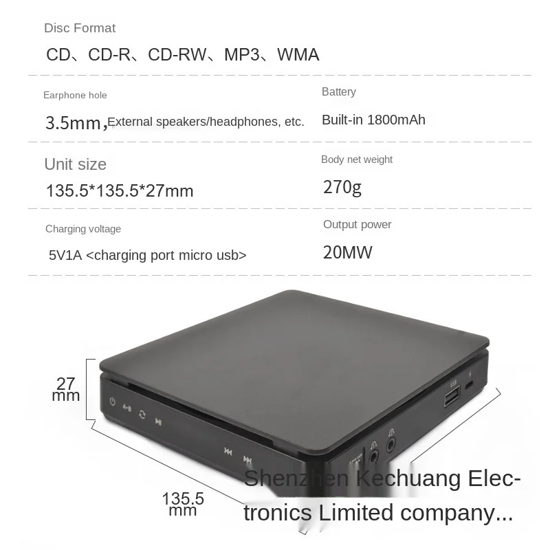 Портативный CD-плеер Walkman ins аналогичный английский обучающий CD-альбом