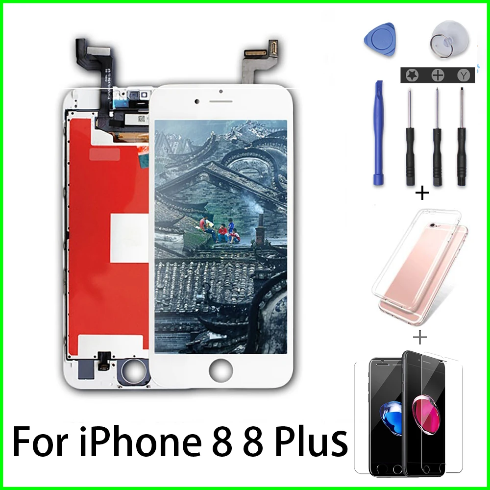 Ecran для iPhone 8 Plus ЖК сенсорный дисплей Замена Digiziter сборка экран Pantalla 5 6 7 с отверткой